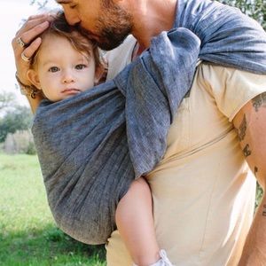 Sakura Bloom Chambray Linen Ring Sling